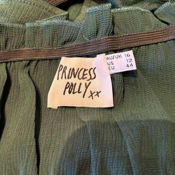 Princess Polly Irvette Tank Top Green Size 12 - Picture 3 of 3